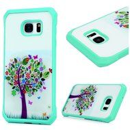 Badalink Galaxy S7 Edge Case Shockproof Drop Protection TPU Bumper Frame + Colorful Painting Hard PC Protective... N69