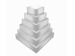 1 X 6 Tier Square Multilayer Wedding birthday Anniversary Cake Baking Tins - Cake Pans - Cake Tins