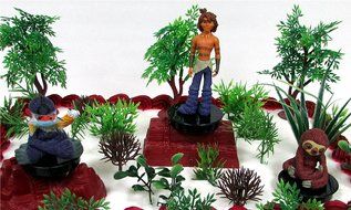 THE CROODS 16 Piece Birthday Cake Topper Set Featuring Crood Figures and Themed Decorative Accessories - Figures... N2