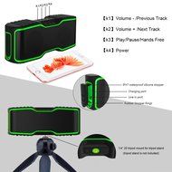 URPOWER II Portable Wireless Bluetooth Speakers Waterproof IPX7 Rating with 20W Enhanced Bass, Stereo Pairing,... N2
