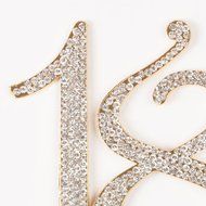 18 Cake Topper for 18th Birthday Number Party Supplies &amp; Decoration Ideas (Silver) N7