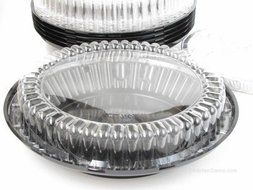 9 Inch Low Dome Plastic Disposable/Reusable Pie Carrier #WJ40 (10)