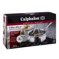 Calphalon Tri-Ply Stainless Steel 14-Inch Roaster with Rack and Lifters N3