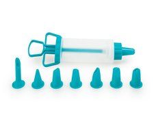 Holstein Housewares HB-07015E Icing Set with 8 Decorating Tips - Teal N3