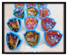 36 Paw Patrol Ruff Rescue Cupcake Topper Rings Party Favors N2