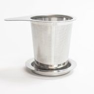 HUJI Extra Fine Mesh Stainless Steel Non-magnetic Lead Free Tea Infuser Strainer Steeper with Lid (2, Stainless... N6