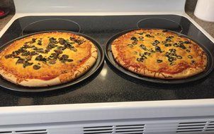 Pack of 2 Pizza Pans with holes 13 inch - Professional set for restaurant type pizza at home grill barbecue N2