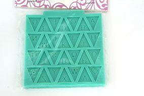 Winson-eseller 1 PCS Letter Flag Lace Silicone Mold Cake Decorating Baking Chocolate Mould N2