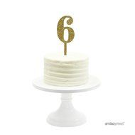Andaz Press 5th Birthday and Anniversary Acrylic Cake Toppers, Pink Glitter, Number 5, 1-Pack N4