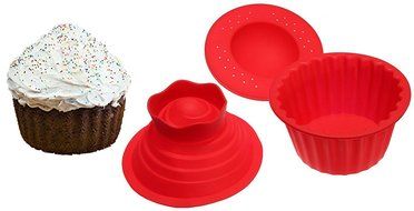Jumbo Cupcakes Bake Set - 25x Bigger Than a Big Cupcake! - Also Includes Cupcake Recipe Book N4