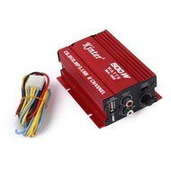 Mini Car Motorcycle MP3 Hi-Fi Stereo Audio Amplifier with Cable Wires Red N8
