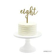 Andaz Press 5th Birthday and Anniversary Acrylic Cake Toppers, Pink Glitter, Number 5, 1-Pack N10