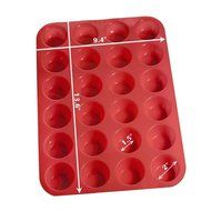 MJBAKERS Mini Muffin Pan- 24 Cups Premium Perfect Portion Control Baking Pans- Non Stick Food Grade Siicone Mold... N8