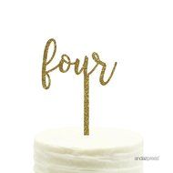 Andaz Press 5th Birthday and Anniversary Acrylic Cake Toppers, Pink Glitter, Number 5, 1-Pack N15