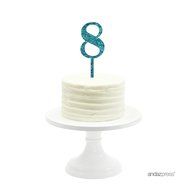 Andaz Press 5th Birthday and Anniversary Acrylic Cake Toppers, Pink Glitter, Number 5, 1-Pack N16