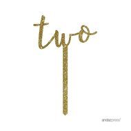 Andaz Press 5th Birthday and Anniversary Acrylic Cake Toppers, Pink Glitter, Number 5, 1-Pack N20