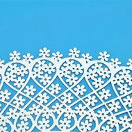 DUFUSTORE 50x Pearly Paper Lace Flower Design Vine Lace Cupcake Wrappers Table White N2