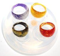 Clear handmade Silicone Mold for 4 Ring size 6 7 8 9 (166) N4