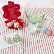 Sweet Creations Christmas Cake Pop Press Mold, Red