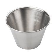 FortheChef's 4 Oz. Stainless Steel Condiment and Sauce Cups, 12 Pieces
