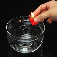 KINGSO Glass Teapot Warmer Heating Base Clear 126*76mm N4