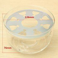 KINGSO Glass Teapot Warmer Heating Base Clear 126*76mm N5