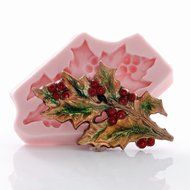 Holly Leaf Flexible Silicone Mold, Fondant, Candy, Chocolate, Food Safe, Polymer Clay, Resin Mold, Epoxy and so... N2