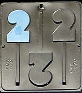 Number 2 Lollipop Chocolate Candy Mold Birthday #2 3430