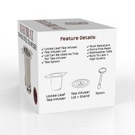 Tea Infuser Strainer + Spoon by Bar Brat / Premium Micro Filter Stainless Steel Steeper / 110 Cocktail Shaker... N6