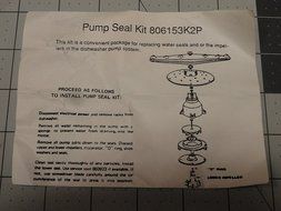 808042 Impeller &amp; Seal Kit Dishwasher