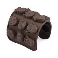 Dimart 15-Cavity Cute Animal Silicone Mould Tray for Chocolate Jelly Cake Ice Cube Mold DIY Kitchen Baking Tool N2