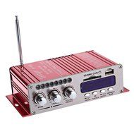 Robolife USB Kentiger HY - 502S 2CH Bluetooth Hi-Fi Super Bass Output Power Amplifier with Remote Controller Red