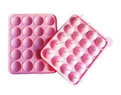 L.T.FANG 20 Silicone Tray Pop Cake Stick Mould Lollipop Party Cupcake Baking Mold Ice tray sphere maker N2