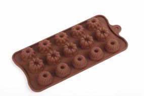Silicone Bundt Cake Mold, 15-cavity Silicone Fancy Bundt Cake, Muffin Cups, Coffee Cake, Cupcake, Brownie and... N2