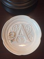 Mud Pie Monogrammed Floral 5" Dish - A