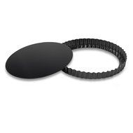 Pie Tart 11&rdquo; Baking Pan Made of Non-Stick Black Aluminum for Home Kitchen and Catering N5