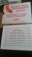 GSI Rectangular Flush Mount Speaker White 15W GS-201
