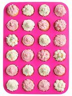 24 Cup, Non Stick, Premium Silicone Mold. Mini Muffin &amp; Mini Cupcake Pan/Silicone Baking Mold/Mini Baking Cups N4