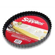 Pie Tart 11&rdquo; Baking Pan Made of Non-Stick Black Aluminum for Home Kitchen and Catering N6