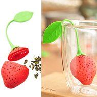 Silicone Strawberry Shape Tea Leaf Strainer Herbal Spice Infuser Tea Filter N3