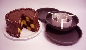Chicago Metallic Non-Stick Checkerboard Cake Pan Set