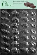 Cybrtrayd N012 Bite Size Fish Chocolate Candy Mold with Exclusive Cybrtrayd Copyrighted Chocolate Molding Instructions