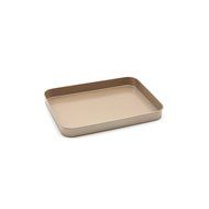 Midium Baking pan CHAMPAGNE Color 20.7x16.7x2.4CM Platium-3X Pating FDA Aproved