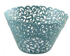 FHD Cupcake Wrappers 100 Filigree Artistic Bake Cake Paper Cups Little Vine Lace Laser Cut Liner Baking Cup Muffin... N6
