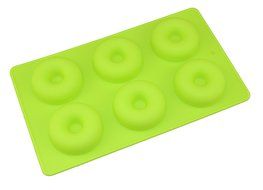 Tifan 6-Cavity Savarin Silicone Mold for Donut, Cake, Bread, Cupcake, Cheesecake, Cornbread, Muffin, Brownie,... N6