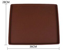 Carlie Grilled Rectangular Shape Silicone Cake Mat Cake roll Pizza Baking Pan Multifunctional Baking Tools (Small) N5