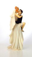 Sexy and Funny Kissing Bride and Groom Couple Wedding Cake Topper