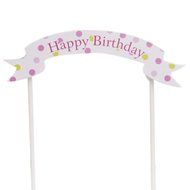 uhoMEY(TM) Happy Birthday Cake Cupcake Bunting Banner Flag Food Topper Shower Party Picks N2