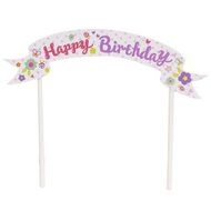 uhoMEY(TM) Happy Birthday Cake Cupcake Bunting Banner Flag Food Topper Shower Party Picks N3