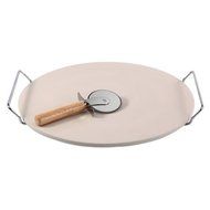 THE PERFECT PIZZA KIT: 5 PIECE PIZZA STONE/COOKBOOK/CHEESE SHAKER GIFT SET